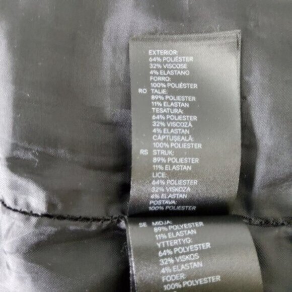 H&M Chevron Print Mini Pencil Skirt Black And White Size Size 6 - Picture 5 of 6